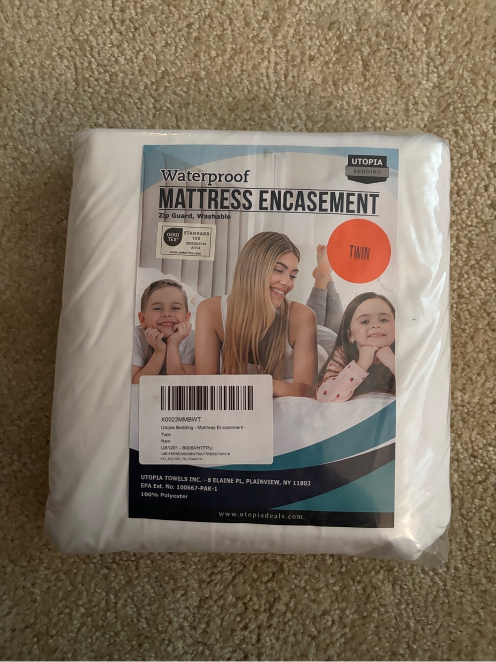 Utopia Bedding White Waterproof Mattress Encasement - Twin